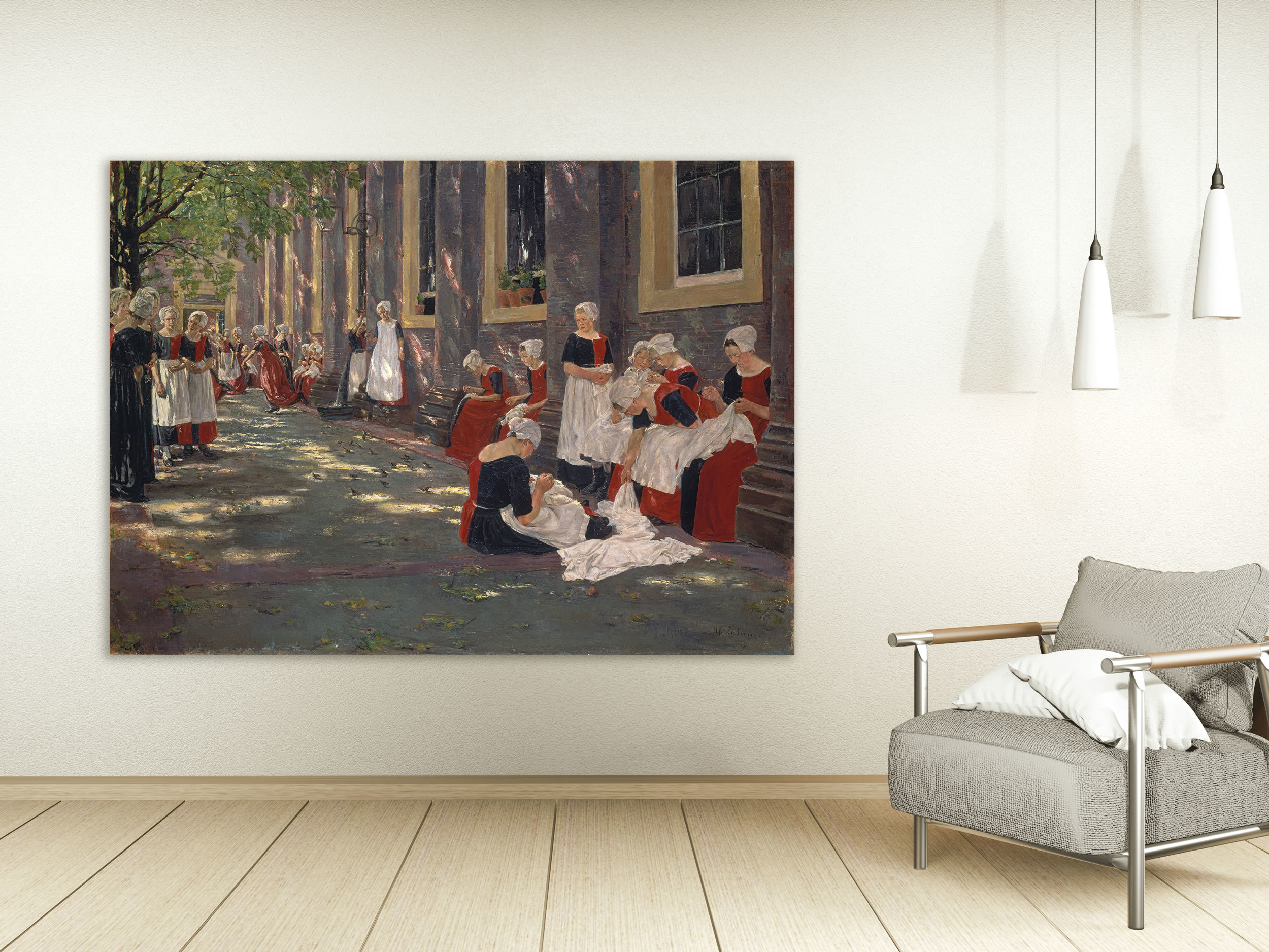 Freistunde im Waisenhaus Amsterdam, 1881