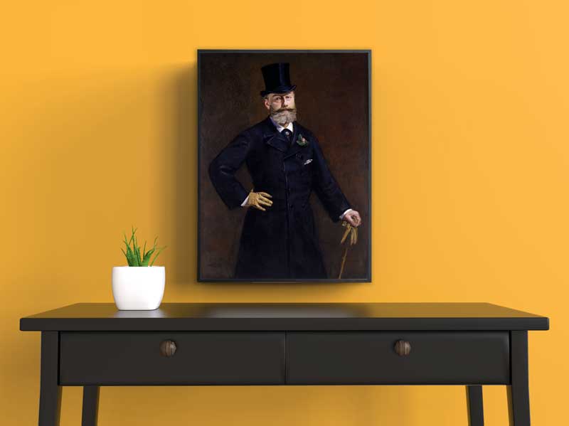 Edouard Manet - Antonin Proust, 1880, Bilderrahmen schwarz