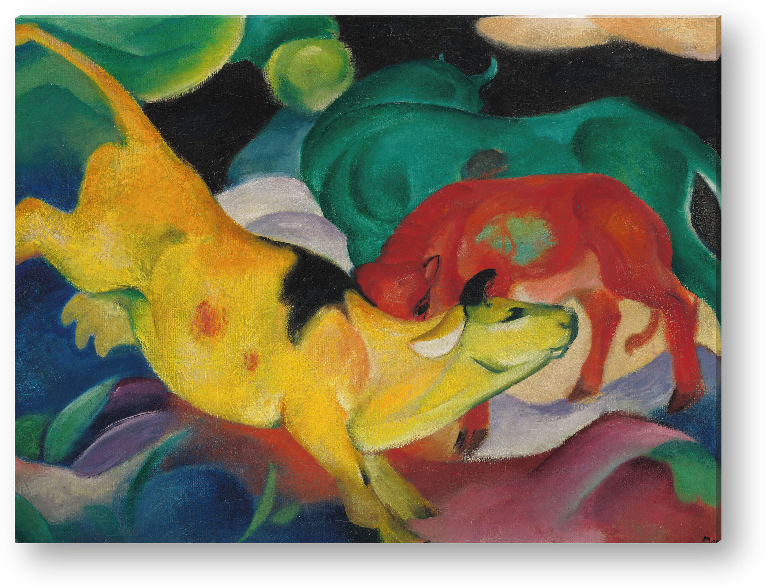 Gelbe Kuh, 1912, Leinwandbild