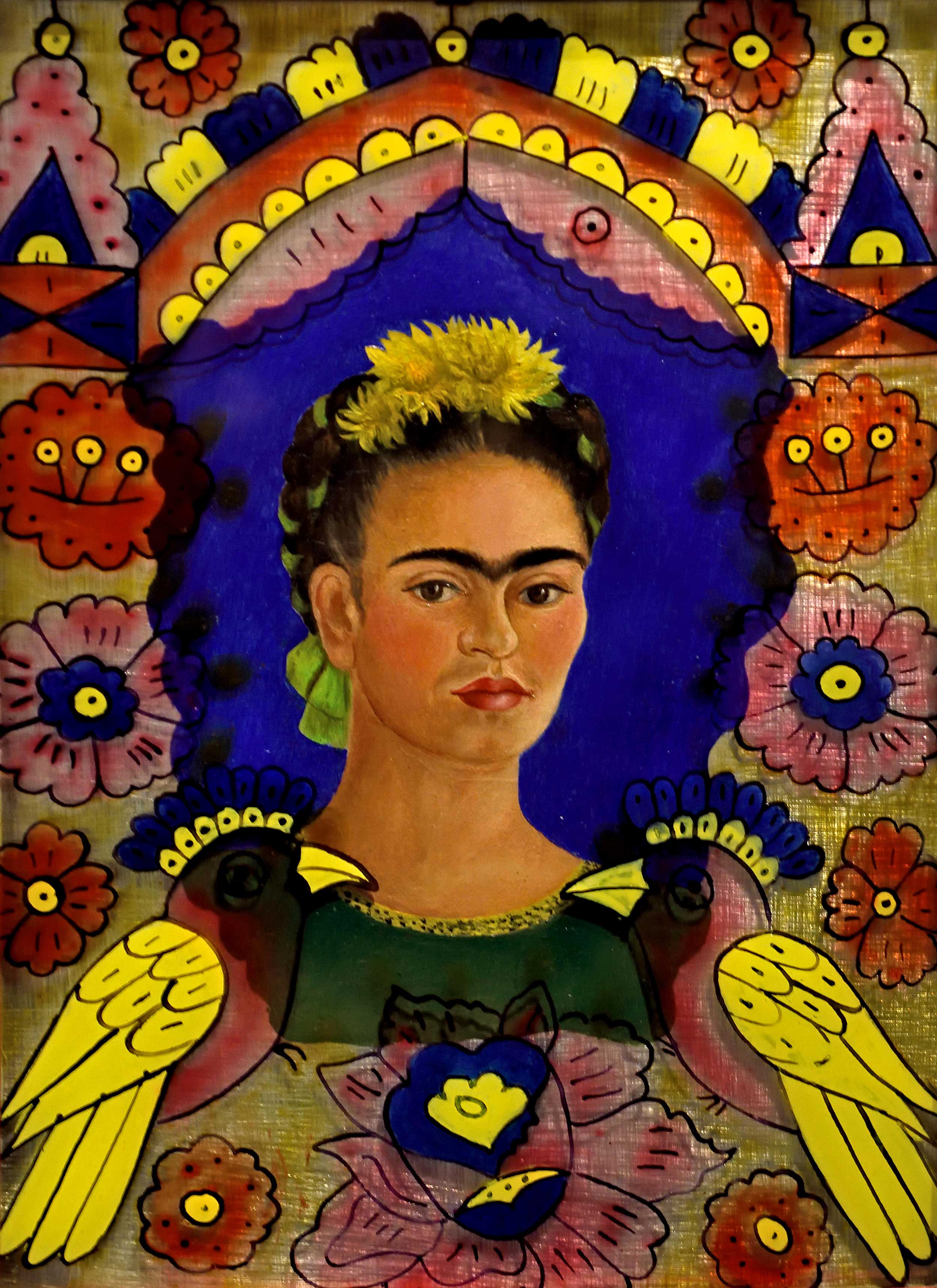 Frida Kahlo - The Frame, 1938, Schattenfugenrahmen weiß