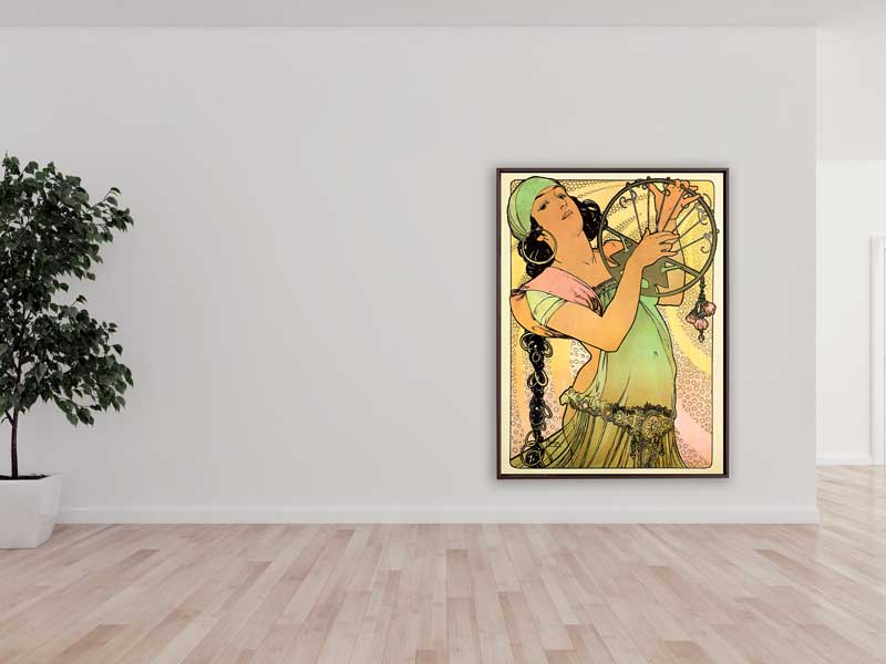 Alfons Mucha - Salome, 1897, Schattenfugenrahmen braun