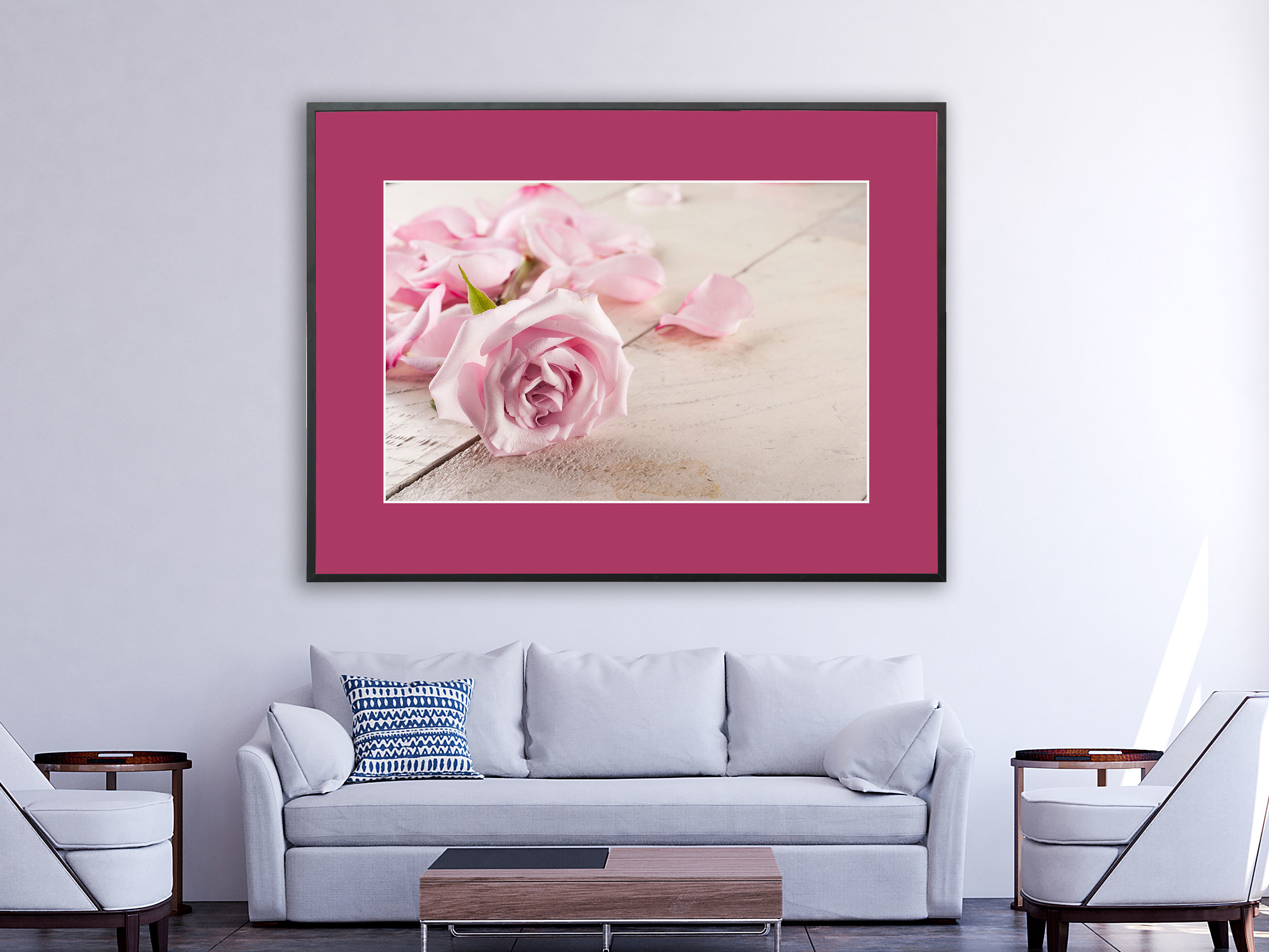 Pinke liegende Rosen
