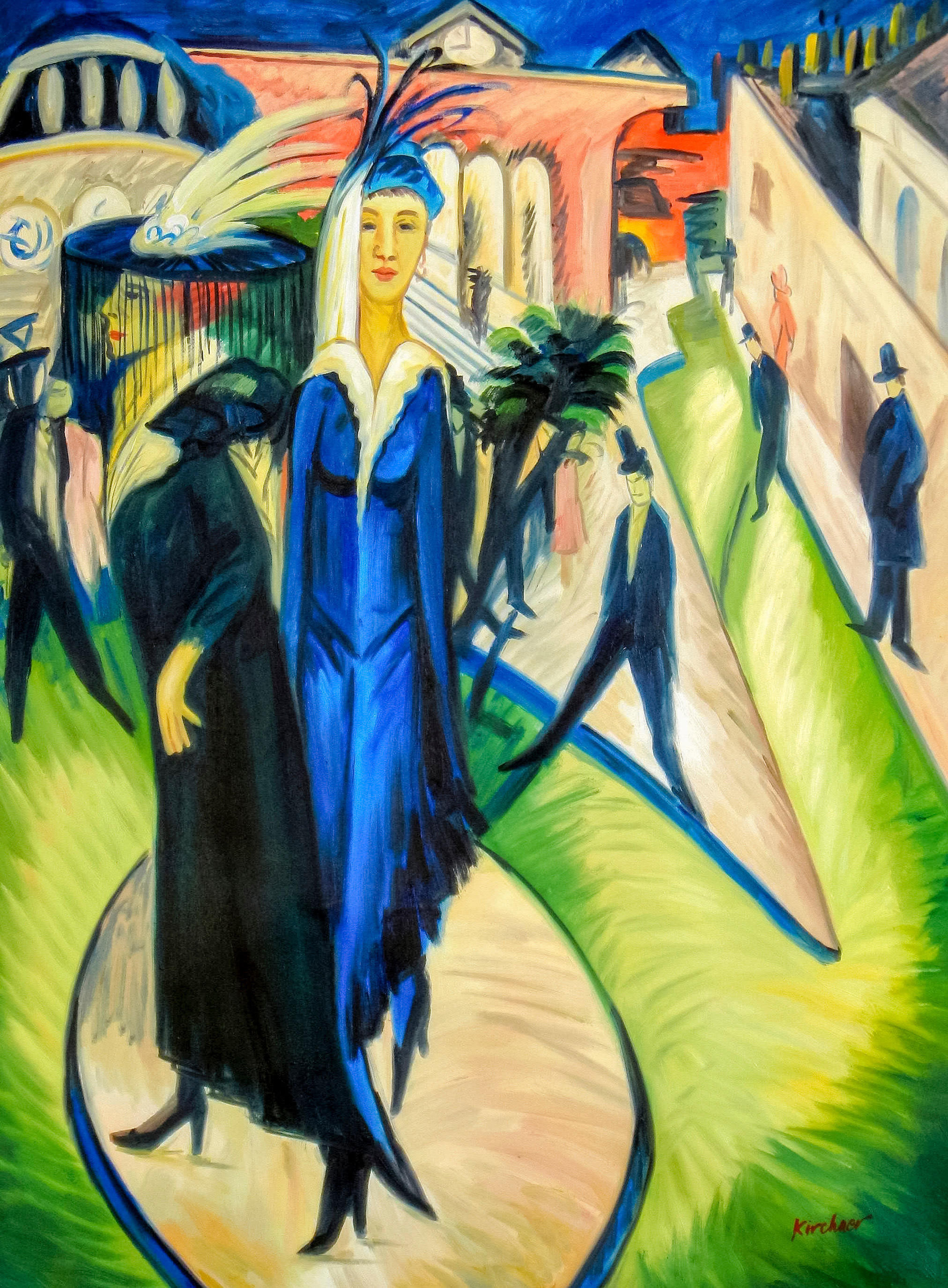 Ernst Ludwig Kirchner - Potsdamer Platz, 1914, Bilderrahmen grau