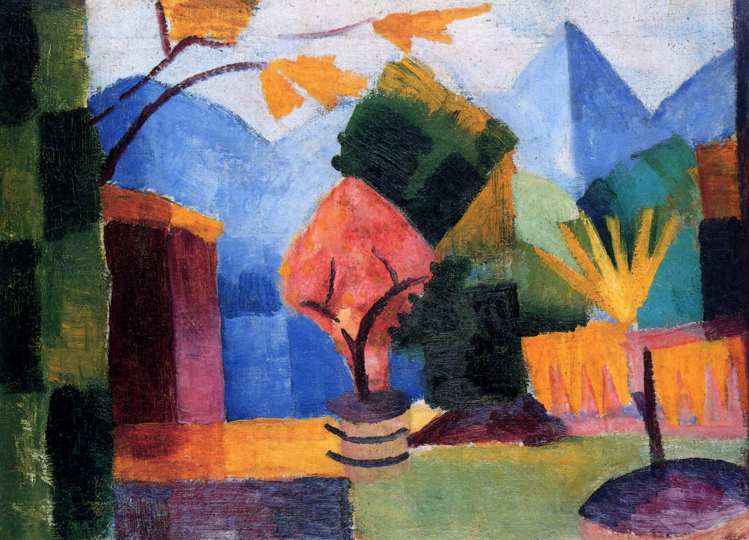 August Macke - Garten am Thuner See, 1913